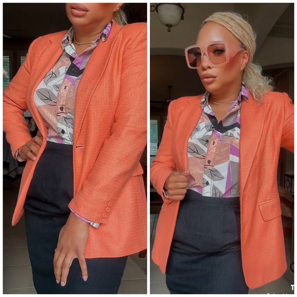 Women's Orange Blazer- Vault
